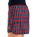 Tory Burch Sport Blue Red Pull On Mid Rise Workout Athletic Short Size S Photo 1