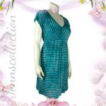 Style & Co Tie Dye Stripe V Neck Dress Medium Photo 1