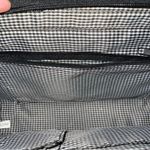 Women’s Black and White Check Snowman Shoulder Bag Quilted Outer Zipper Closure Photo 7