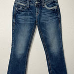Rock Revival Rock‎ Revival Blue Capris with Vintage Distressed Look Photo 0