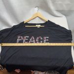 Style & Co Style Co Peace Embellished Sweatshirt Black Long Sleeve Women Size 3X Photo 6