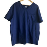 Scrubstar Women Scrub Top 2X Navy Medical Uniform Nurse Workwear Dental Casual Purple Photo 0