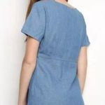 Brandy Melville New With Tag Renee Blue Denim Dress With Brown Buttons Photo 2