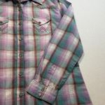 Wrangler  Plaid Long Sleeve Shirt - Pink, Green, White Photo 6