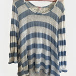 Bongo  Sweater‎ Womens Plus 2X Blue Flowy Knit Soft Comfy Everyday Norm Retro Y2K Photo 0