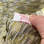 Lisa Says Gah Top Size Small Long Sleeve V-Neck Green Gray Y2K Shirt Made in USA Photo 5