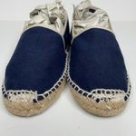 Toni Pons Blue Canvas Espadrilles Tan Trim Slip Photo 10