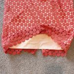 Talbots  Skirt Womens 8 petite Orange Pink Floral Crochet Lace‎ Straight Office Photo 4