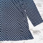 Croft & Barrow 3/4 Sleeve Tunic Oversized Leaf Print Grey Women S Boho Preppy Photo 3