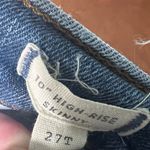 Madewell  10” High Rise Skinny Jeans 27” distressed raw hem Photo 5