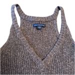 American Eagle Women’s Cold Shoulder Brown Knit Sweater Zipper Detailing Sz SM Photo 4