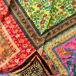 Farm Rio Mixed Scarves Satin Slip Midi Skirt, Size XS Photo 8