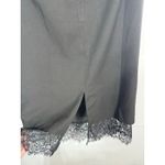 Forever 21 Black Pencil Skirt Lace Hem Workwear Office Minimalist Women's Medium Photo 5