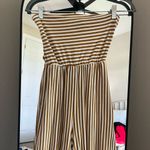 American Eagle  Outfitters Orange and White Striped Jumpsuit Photo 1