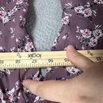 Lila Rose Lily Rose Mini Dress Womens Large Purple Floral Long Sleeve Dainty Boho Coquette Photo 4