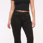 Abercrombie & Fitch NWT  Curve Love The Bootcut Mid Rise Black Jeans Sz 26 Long Photo 0