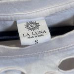 White Graphic Crop Top Photo 9