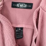 REWASH  Pink Boho Wide Leg Palazzo Pants Flowy High Waist Tie Front M Medium Photo 7