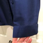 Talbots Long-sleeve Navy Silk Shirt W/French Cuffs Photo 2