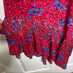 Saloni Lexie Silk Midi Dress in Scarlet Posey Size 2 Photo 6