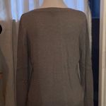 Talbots EUC zip up cardigan silver beads gray sz m Photo 2