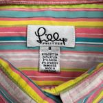 Lilly Pulitzer  Multicolor Striped Button Up Shirt Embroidered Logo Size 8 Photo 2