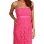 Lilly Pulitzer Bowen Lace Dress Pink Strapless NEW Photo 3