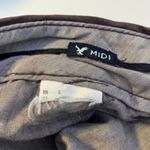 American Eagle Burgundy Midi Stretch Chino Shorts Photo 3