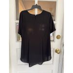 Vince Camuto Women's Black Dressy Tunic Sz M Sheer Top Blouse Career Office Photo 4
