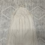 Roxy  Crochet Beachy Halter Maxi Slit Dress Boho Bridal Bachelorette Size M Photo 8