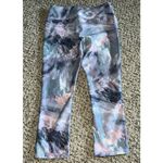 Marika Sport Purple Gray Watercolor Print Active Cropped Leggings Size 8/10‎ Photo 4