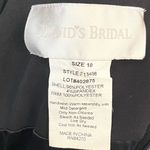 David's Bridal DAVID’S BRIDAL Black Knee Length Keyhole Bridal Bridesmaid Dress 10 Photo 7