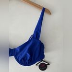 Hot Miami Styles NEW!! Royal Blue Underwire Ruched Bikini Top Photo 2