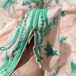 Tibi  for Sea Island Boho Pink Green Embroidered Tunic Top Beach Coverup Medium Photo 7
