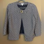 Charter Club Women’s blazer  size medium navy blue and white star pattern Photo 0