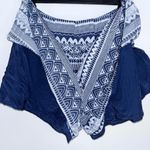 Free People High Rise Navy Blue Boho Flowy Lined Short Shorts 6 Photo 9