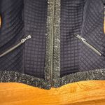 Drew ‎ Black Tweed Moto Jacket Medium | Quilted Zip Front Blazer Style Workwear Photo 2