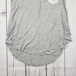 Hippie Rose  Gray White Lace Pocket Tee Tunic Top Size Junior’s XL Photo 1