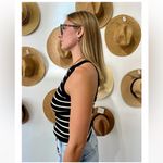 By Together $42 NWT Talk About It Tank - Black/White S Photo 2