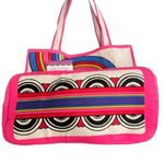 Brighton NWT Rainbow Bright Tote Bag Mod Colorful Tom Clancy Canvas Wearable Art Photo 8