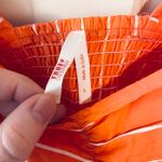 True Destiny NWT orange white striped Latin festival crop top Photo 3
