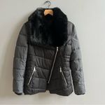 Buffalo David Bitton  Puffer Jacket Fitted Faux Fur Collar Zipper Coat Medium Photo 2