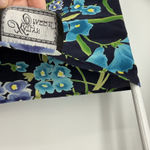 Katlyn O'Farrel Vintage Floral Scarf Accessory Tie Belt Lightweight Black Photo 7