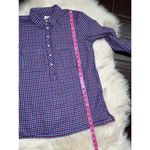Gap Fitted boyfriend shirt Blue/red sz medium Photo 5