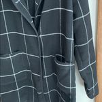Marine layer  Liverpool Shawl Collar Coatigan Windowpane Black White Photo 6