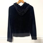 Juicy Couture VTG  • classic black embroidered velour hooded track jacket sz L Photo 1