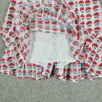 Miami Flower Skirt Womens L White Red Button Front Lined Ruffles Mini Francescas Size L Photo 5