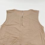 ZARA Womens Wide Leg Jumpsuit Sleeveless Tan Pockets Contrast Trim Casual Small Photo 3