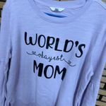 Time And Tru  Lavender Worlds Okayest Mom Sweatshirt Size Medium Photo 2