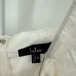 Lulus Effervescent Charm White Organza Floral Babydoll Mini Dress Size M Size M Photo 5